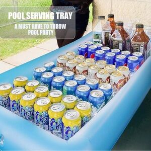 Party display on ice - Inflatable Blue Beverage Cooler New in Box